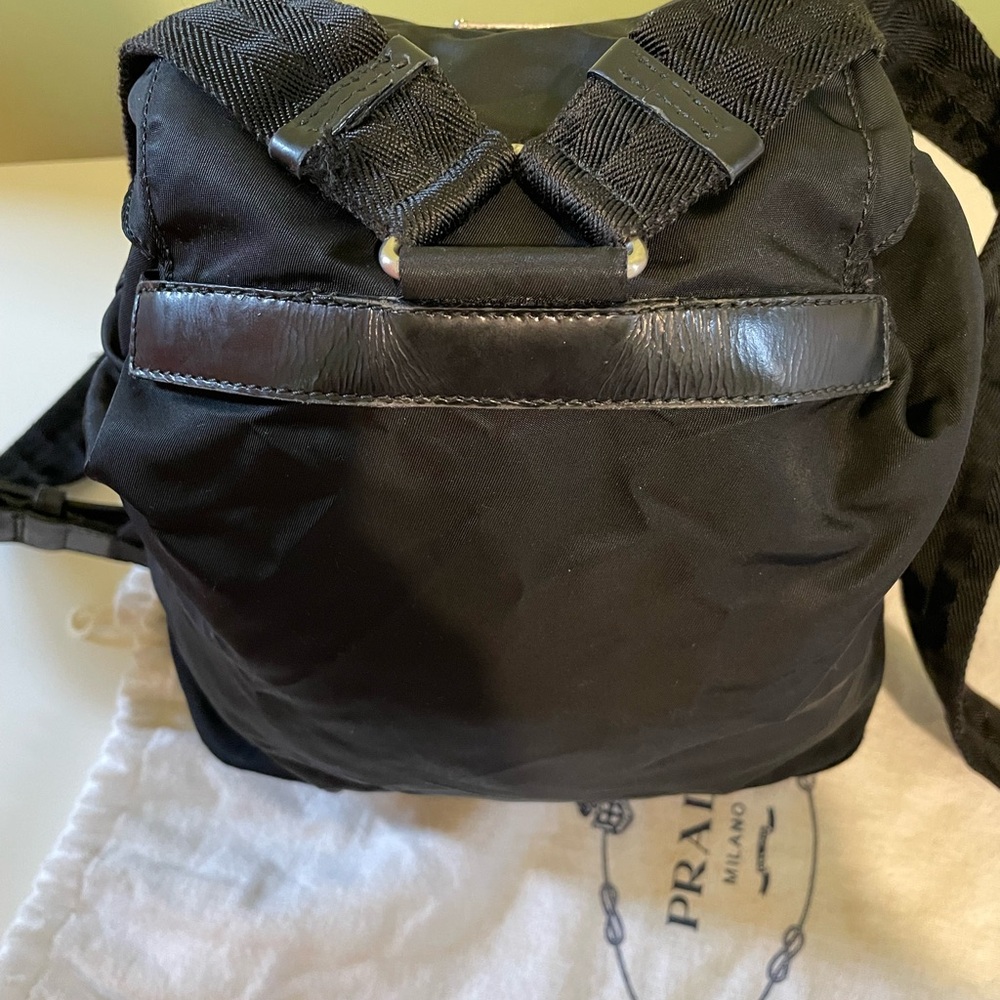Authentic Prada Black Small Backpack With Buckle … - image 7